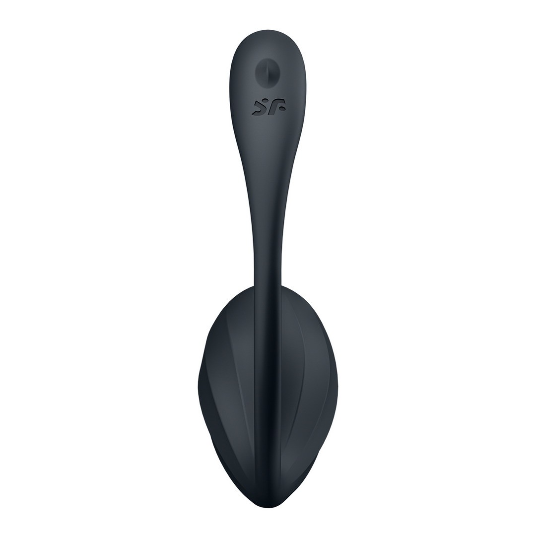 OVO VIBRATÓRIO COM APLICAÇÃO RIBBED PETAL CONNECT APP PRETO SATISFYER