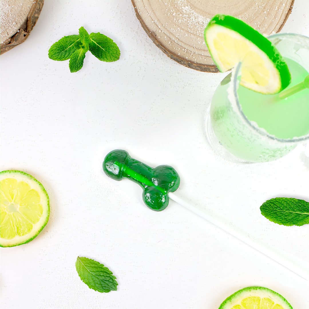 LECCA-LECCA A FORMA DI PENE AROMATIZZATO AL MOJITO CON ALCOOL SECRET PLAY