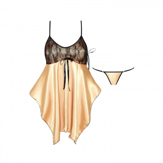 BEAUTY NIGHT FASHION JULIETA CHEMISE GOLD