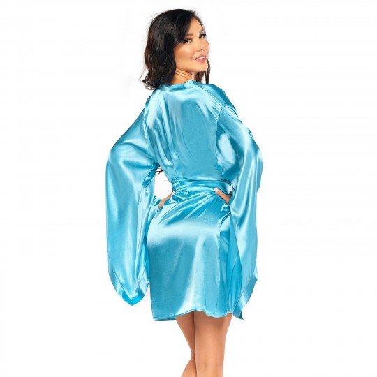 PEIGNOIR ET STRING SAMIRA TURQUOISE BEAUTY NIGHT FASHION