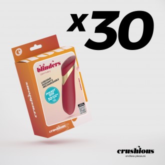 PACK DE 30 BLINDERS BALA VIBRATÓRIA RECARREGÁVEL CRUSHIOUS VERMELHA