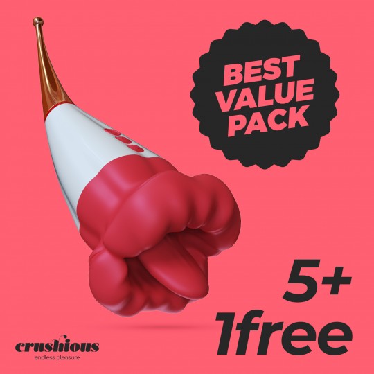 PACK 5 + 1 FREE CRUSHIOUS JAGGER DOUBLE STIMULATOR