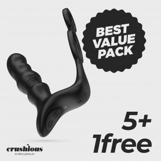 5 + 1 GRATUITO VIBRATORE PROSTATICO CON TELECOMANDO CRIXUS CRUSHIOUS