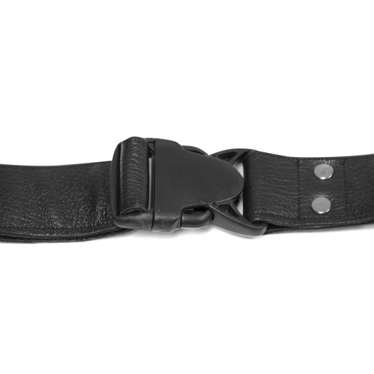 LULÚ LAFEM BLACK LEATHER HANDMADE HARNESS 3 CM/ L