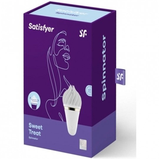 STIMULATEUR CLITORIDIEN LAYONS SWEET TREAT AVEC USB CHARGEUR BLANC/OR SATISFYER