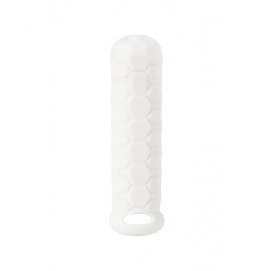 GAINE D&#039;EXTENSION POUR PÉNIS HOMME LONG BLANC LOLA GAMES 11-15CM