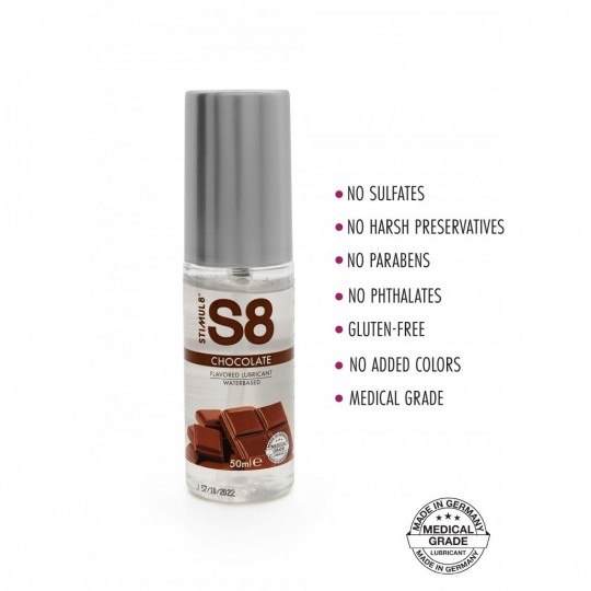 LUBRICANTE A BASE DE AGUA CON SABOR A CHOCOLATE S8 STIMUL8 50ML