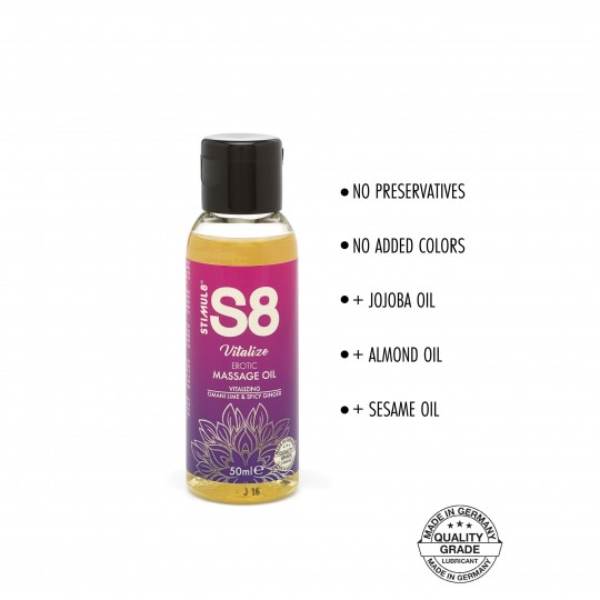 ACEITE DE MASAJE S8 VITALIZE EROTIC MASSAGE STIMUL8 50 ML