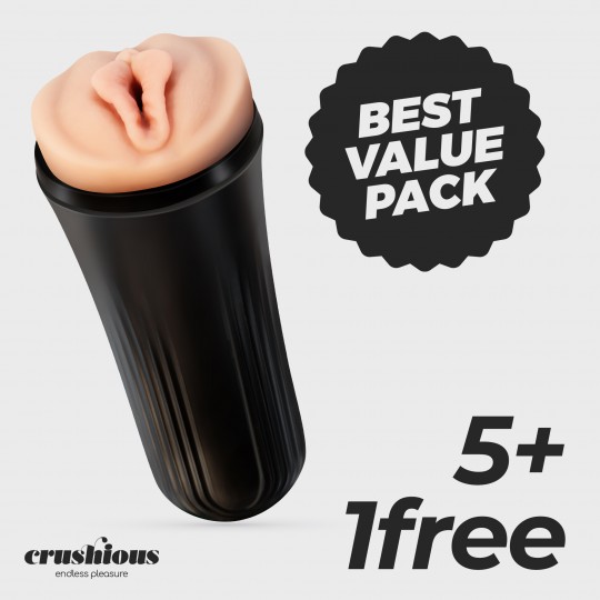 PACK 5 + 1 FREE CRUSHIOUS PRIXUS CASE MASTURBATOR