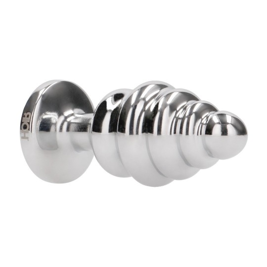 RIBBED DIAMOND PLUG - 2.8 / 7 CM - SILVER