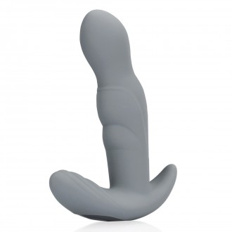 ROTATING PROSTATE STIMULATOR WITH REMOTE CONTROL - GOTHAM GREY