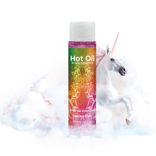 ÓLEO DE MASSAGEM COM EFEITO CALOR ELÍXIR DE UNICÓRNIO HOT OIL NUEI 100 ML