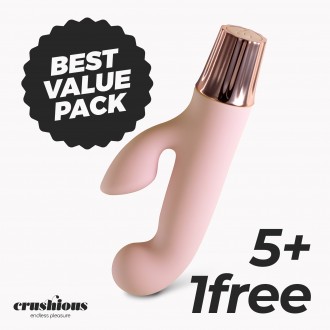 PACK 5 + 1 FREE CRUSHIOUS MELLOW CONY MINI VIBRATOR PINK