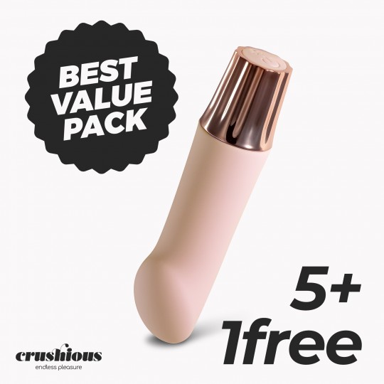 PACK 5 + 1 FREE CRUSHIOUS MELLOW ANGLER MINI VIBRATOR PINK