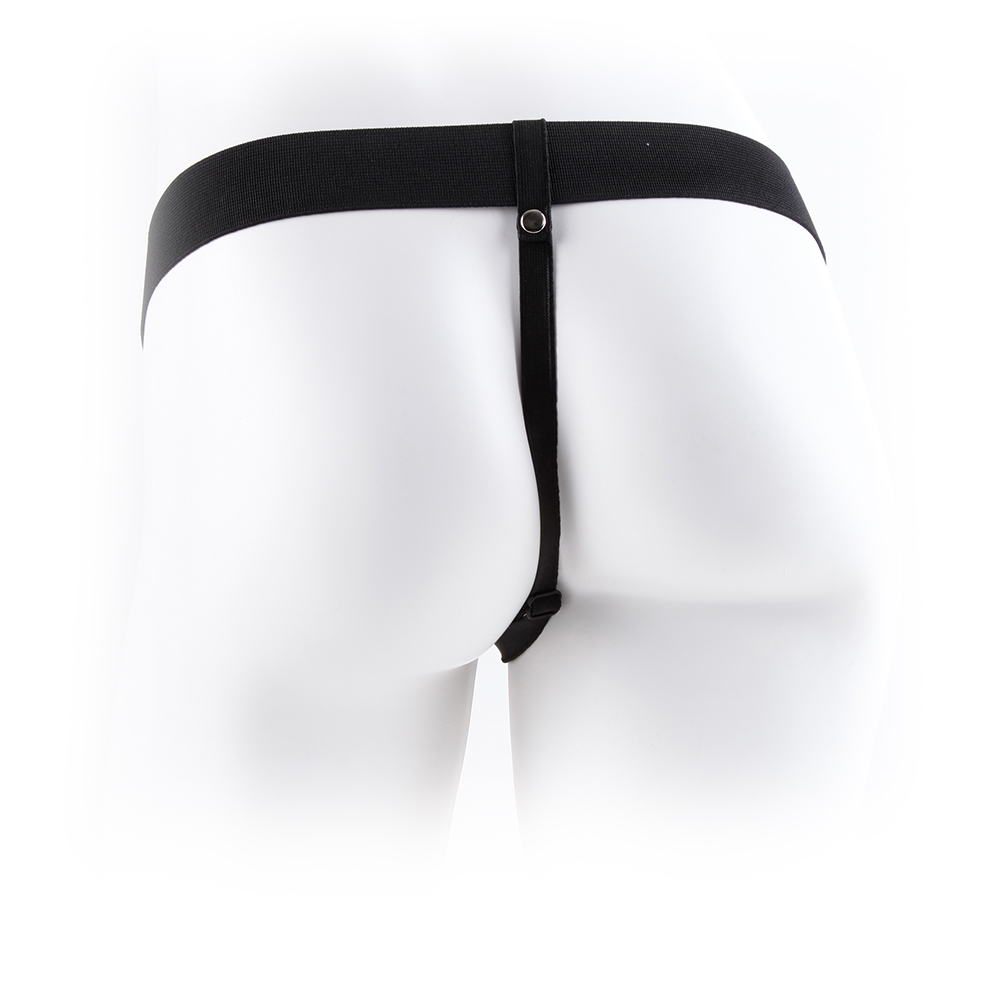 STRAP-ON OCO COM VIBRAÇÃO E TESTÍCULOS 7&quot; FETISH FANTASY SERIES BRANCO