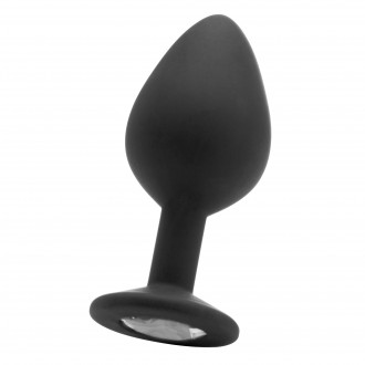 PLUG ANAL DIAMOND BUTT PLUG MÉDIO PRETO