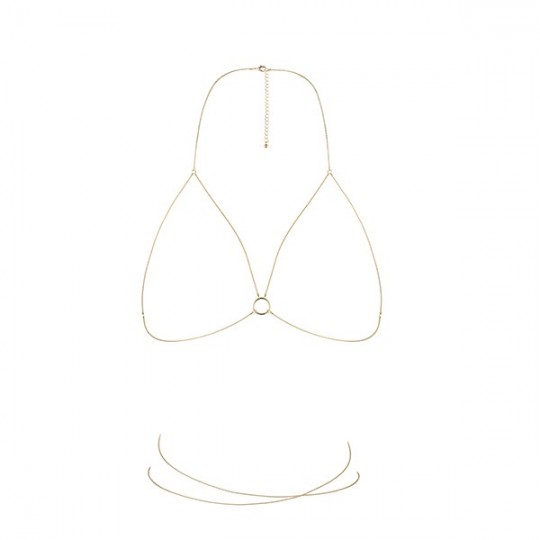 THE MAGNIFIQUE COLLECTION BODY CHAIN BRA BIJOUX INDISCRETS GOLDEN