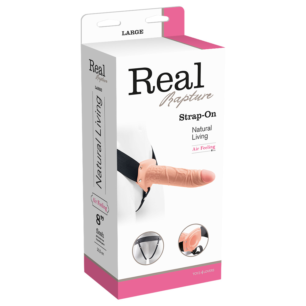 STRAP-ON OCO REAL RAPTURE AIR FEELING 8&quot; BRANCO