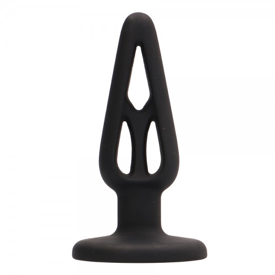 PLUG &amp; PLAY 4” SILICONE BUTT PLUG BLACK