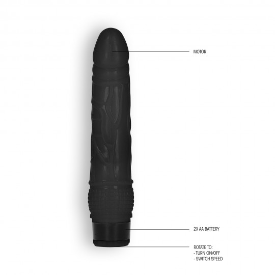 VIBRADOR REALÍSTICO 8&quot; THIN VIBE GC PRETO