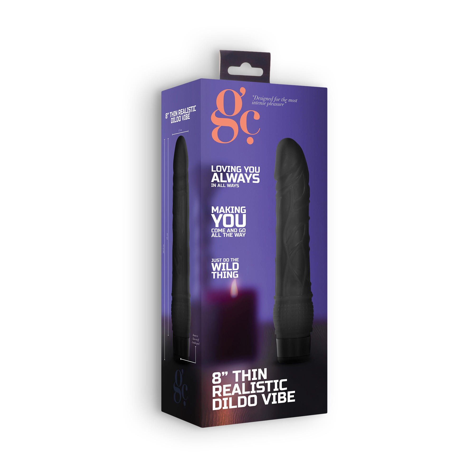 VIBRADOR REALÍSTICO 8&quot; THIN VIBE GC PRETO