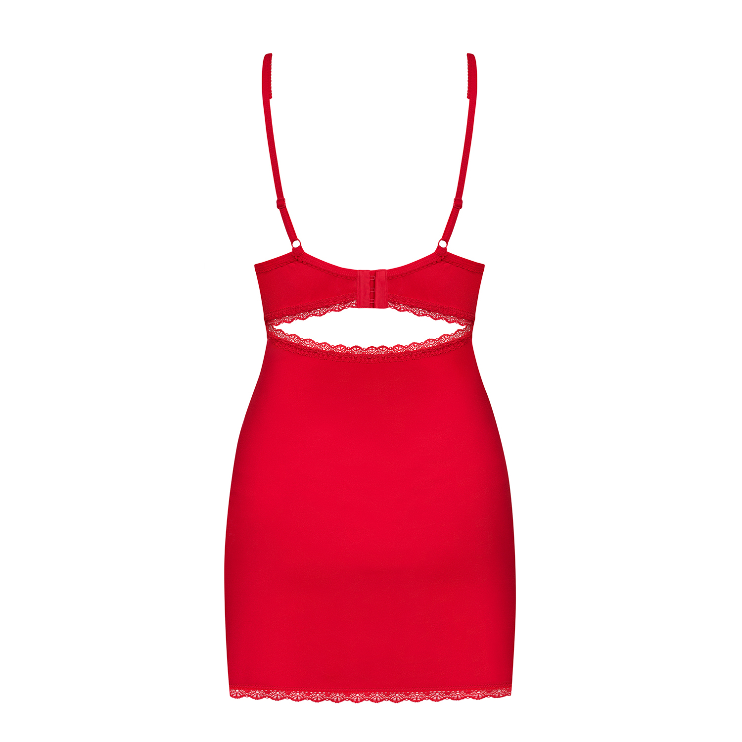 OBSESSIVE JOLIEROSE CHEMISE AND THONG RED