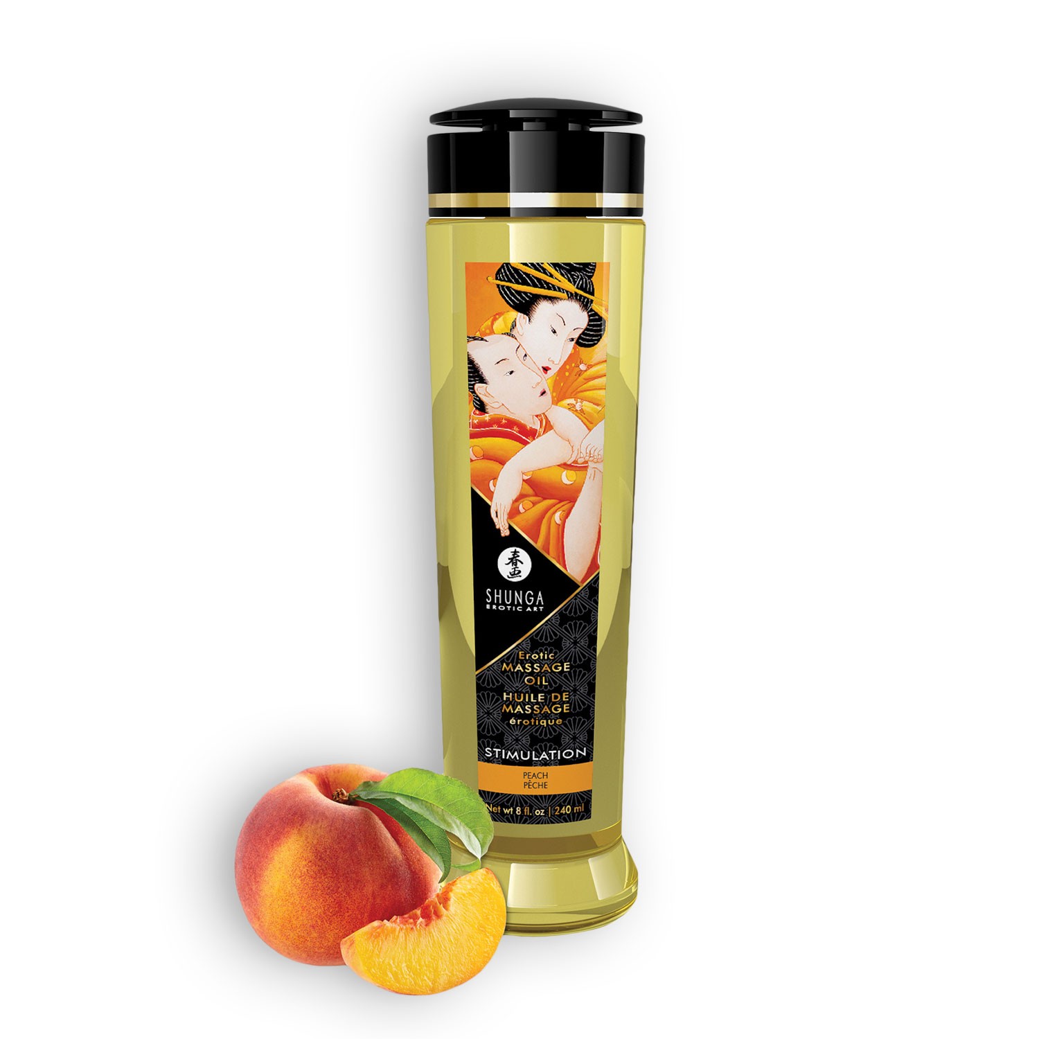 ACEITE DE MASAJE SHUNGA STIMULATION MELOCOTÓN 240ML