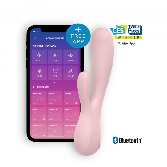 VIBRADOR MONO FLEX COM APP E BLUETOOTH SATISFYER MALVA