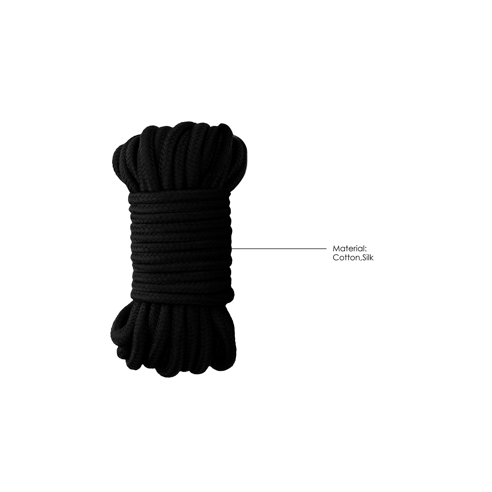 OUCH! THICK BONDAGE ROPE 10 METER BLACK