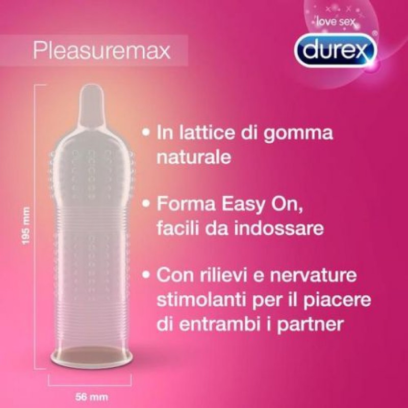 PRESERVATIVOS DUREX PLEASUREMAX 6 UNIDADES