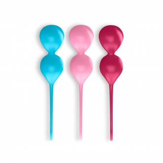 V BALLS 3 PIECE SET SATISFYER COLOURED