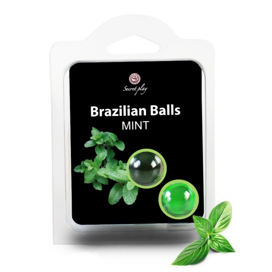 BOLAS LUBRICANTES BESABLES BRAZILIAN BALLS SABOR A MENTA 2 x 4GR