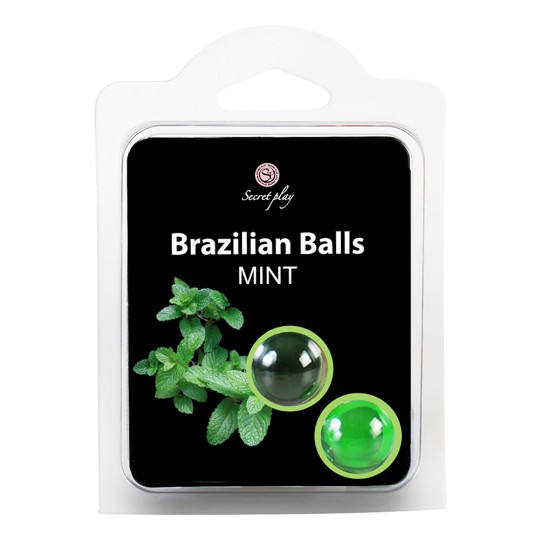 BALLS BALLS KISSABLE LUBRICANT BALLS MINT FLAVOUR 2 x 4GR