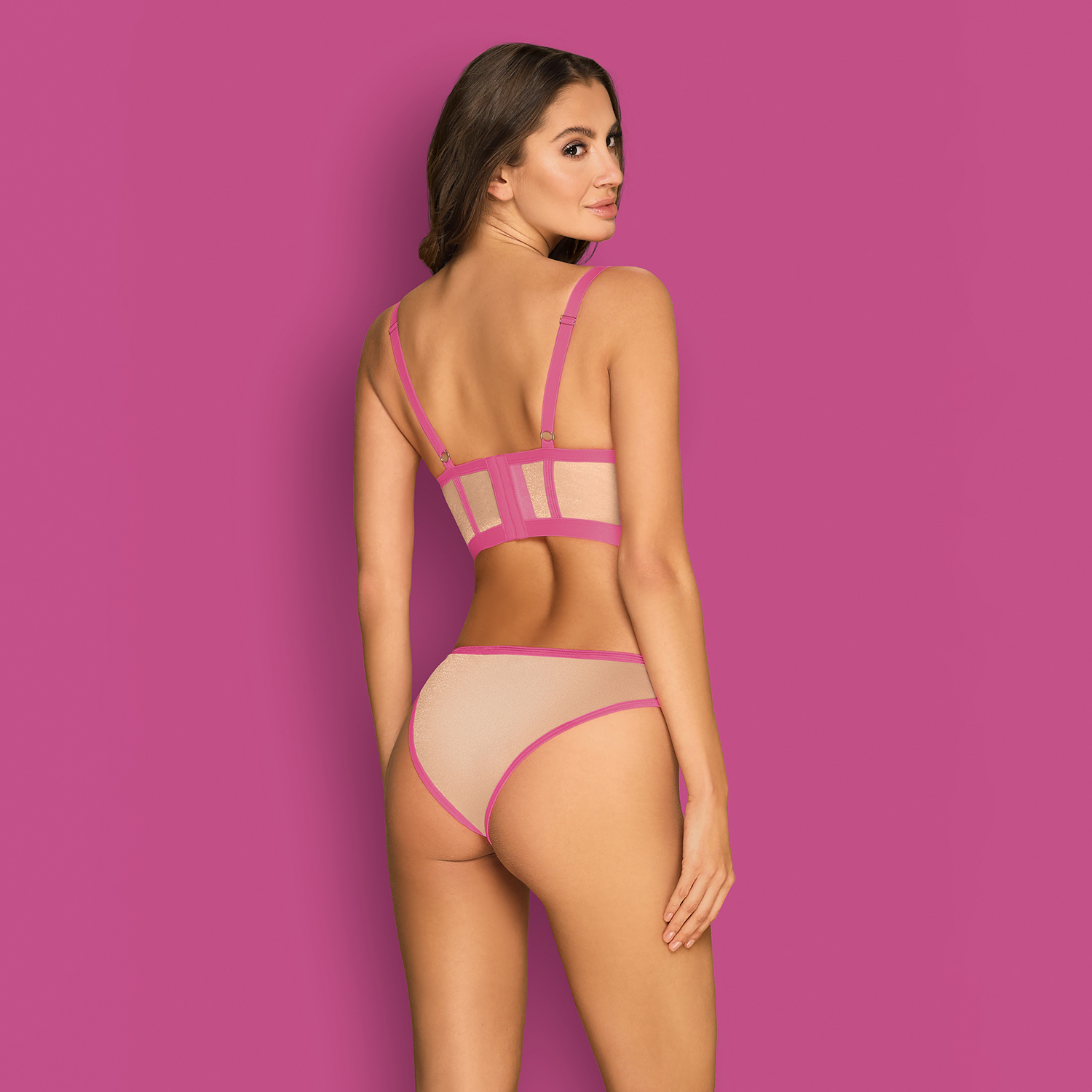 OBSESSIVE NUDELIA TOP SET PINK