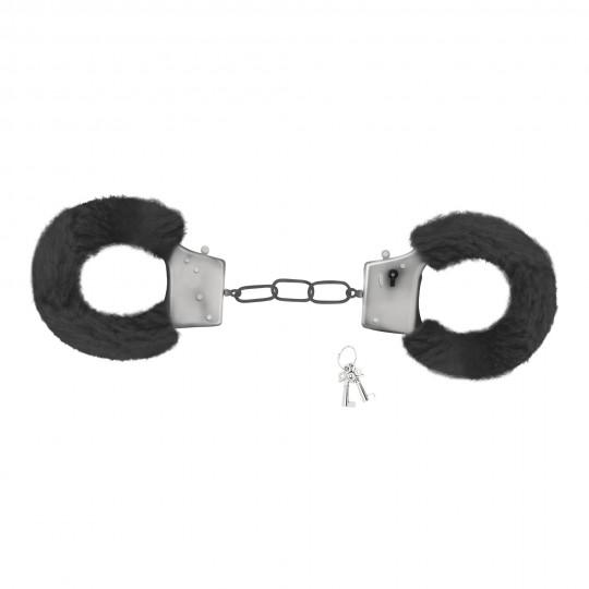 LOVE CUFFS FURRY HANDCUFFS CRUSHIOUS BLACK