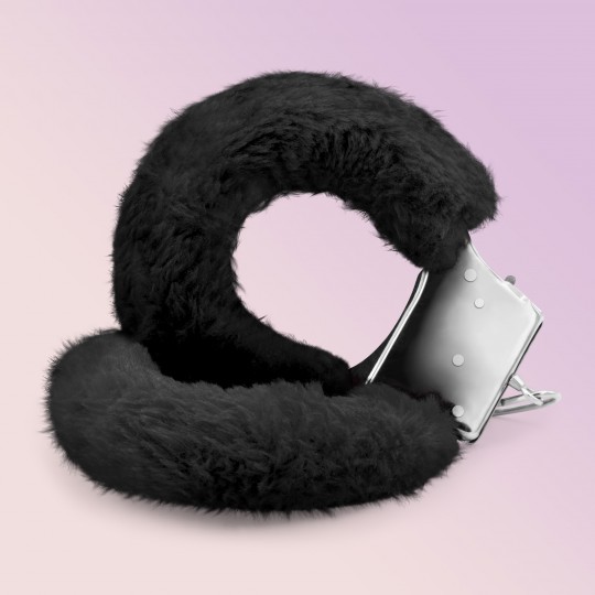 LOVE CUFFS FURRY HANDCUFFS CRUSHIOUS BLACK