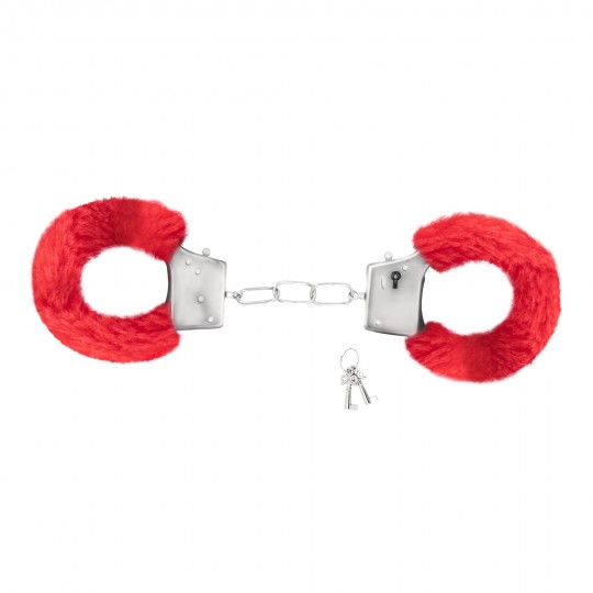 LOVE CUFFS FURRY HANDCUFFS CRUSHIOUS RED