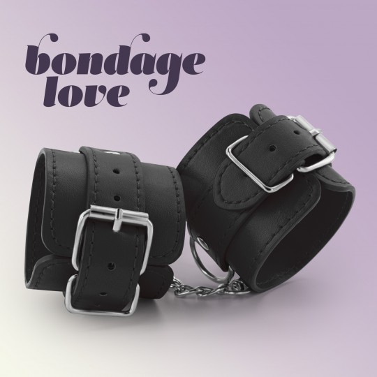 MENOTTES EN CUIRE BONDAGE LOVE CRUSHIOUS NOIRES