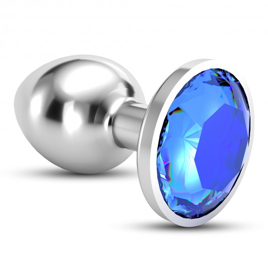 CRUSHIOUS BIJOU ANAL JEWEL PLUG BLUE LARGE WITH FREE VELVETY BAG