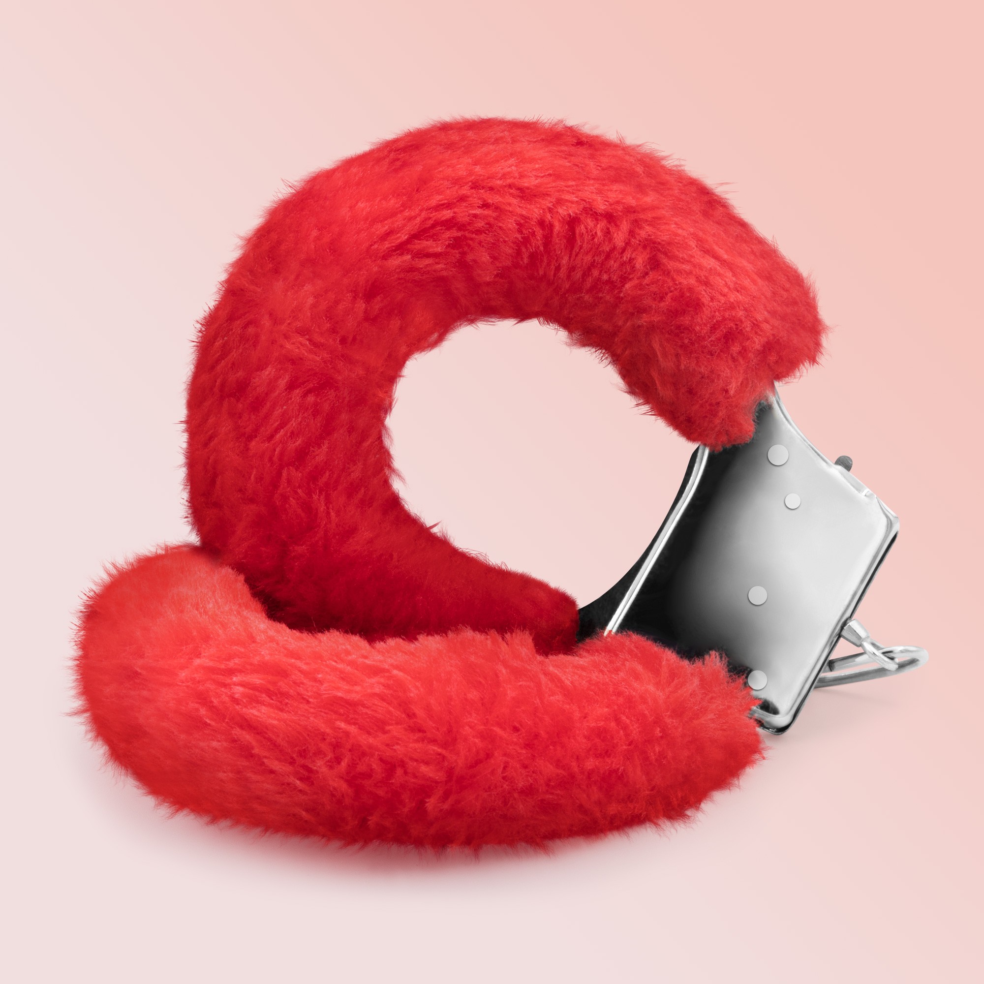 PACK OF 30 LOVE CUFFS FURRY HANDCUFFS CRUSHIOUS RED