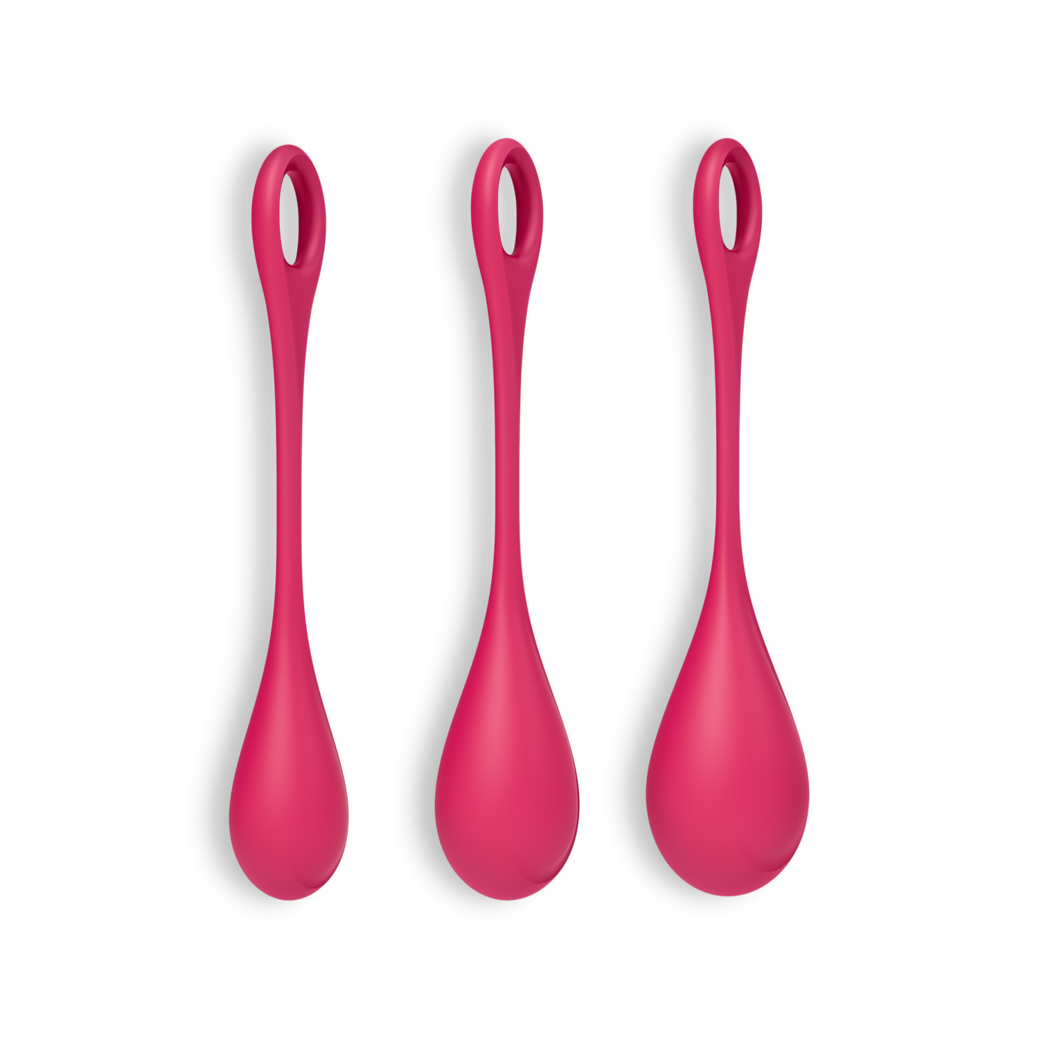 CONJUNTO DE 3 BOLAS KEGEL YONI POWER 1 SATISFYER ROJAS