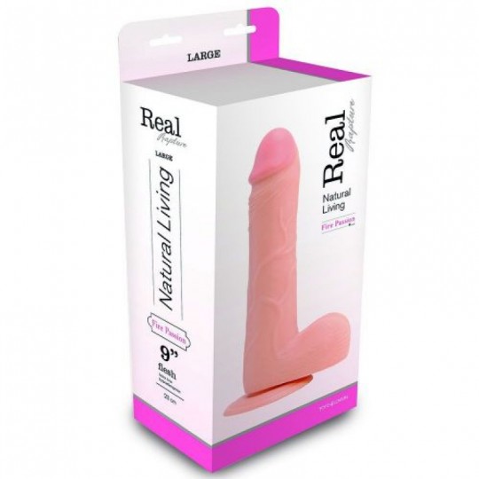 DILDO REALISTICO VERO RAPIMENTO FUOCO PASSIONE 9 &quot; BIANCO