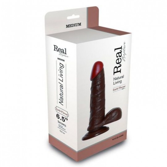 DILDO REALÍSTICO REAL RAPTURE EARTH FLAVOUR 6.5&#039;&#039; NEGRO