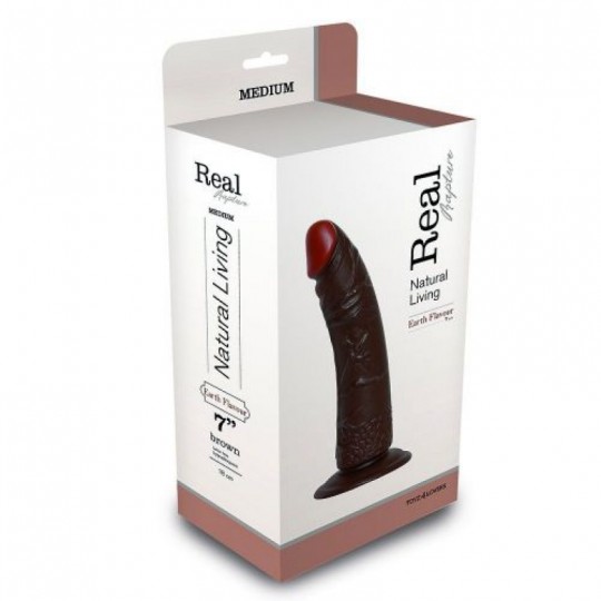 DILDO REALÍSTICO REAL RAPTURE EARTH FLAVOUR 7&#039;&#039; NEGRO