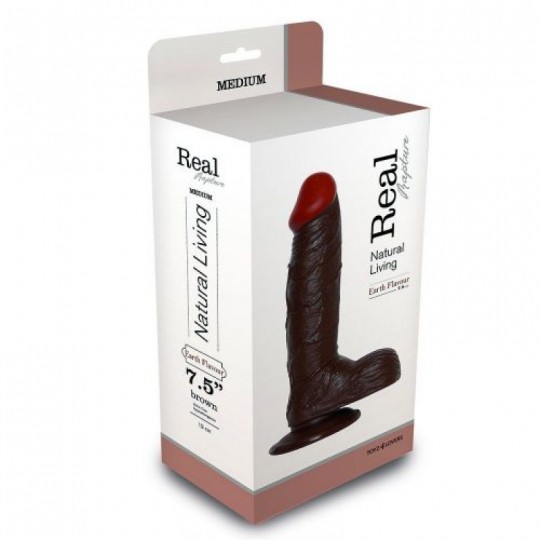 DILDO REALÍSTICO REAL RAPTURE EARTH FLAVOUR 7.5&#039;&#039; NEGRO