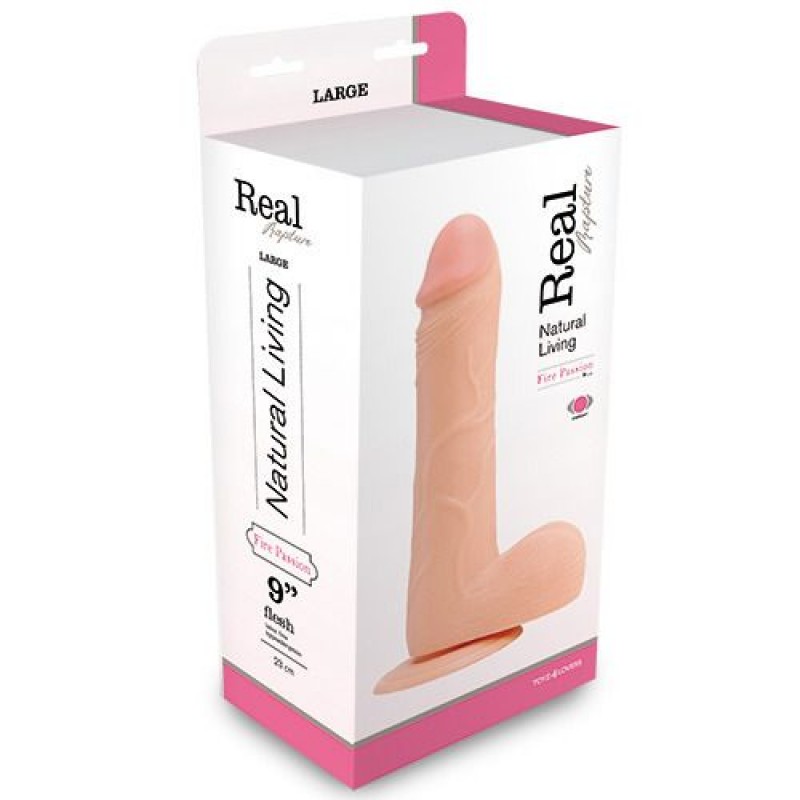 VIBRADOR REALÍSTICO REAL RAPTURE FIRE PASSION 9&#039;&#039; BLANCO