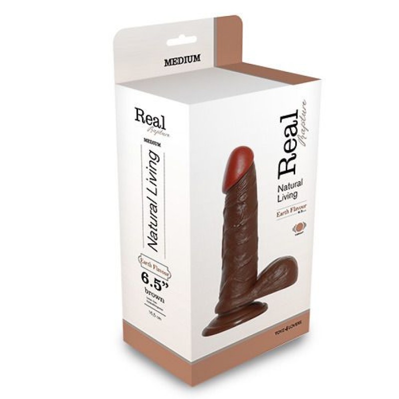 REAL RAPTURE EARTH FLAVOUR REALISTIC VIBRATOR 6.5&#039;&#039; BLACK