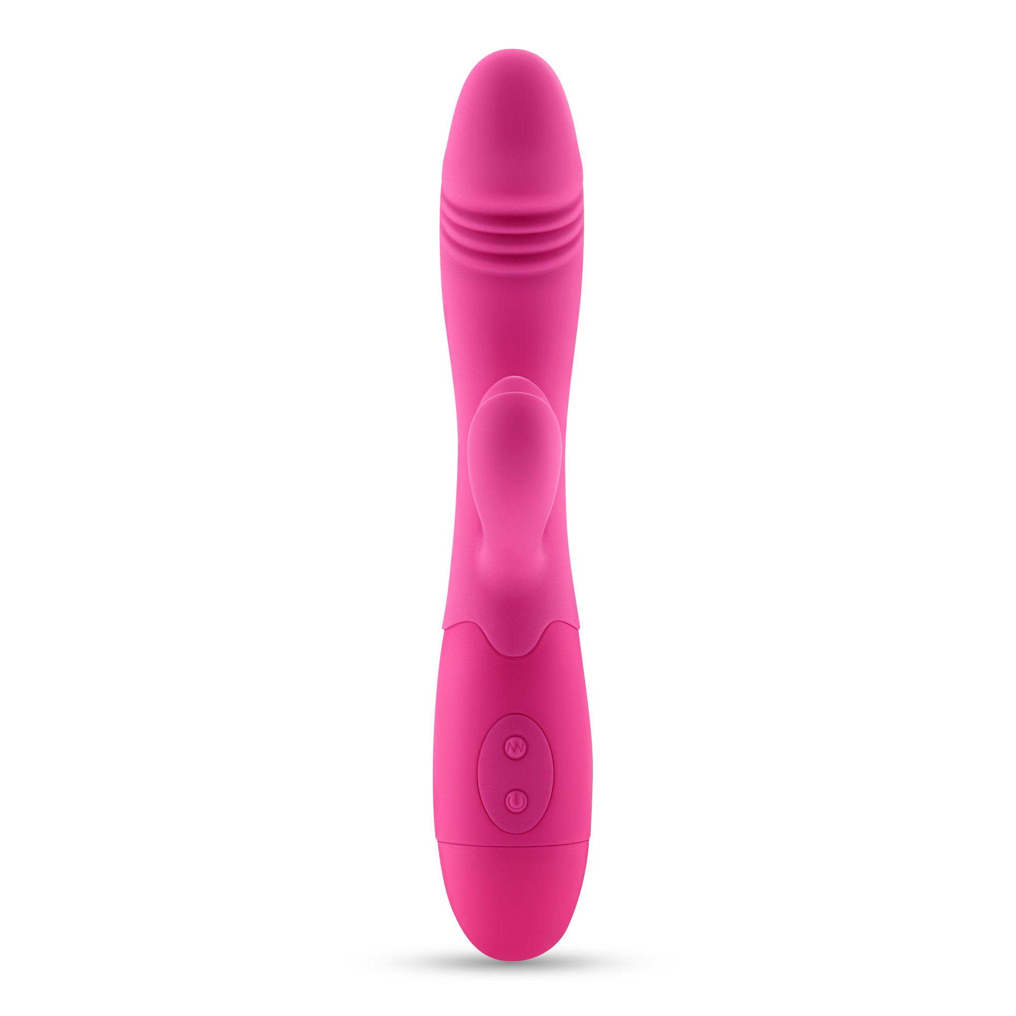 VIBRADOR RECARREGÁVEL COM ESTIMULADOR DE CLITÓRIS BLOSSOMS ROSA CHOQUE E LUBRIFICANTE À BASE DE ÁGUA INCLUÍDO CRUSHIOUS