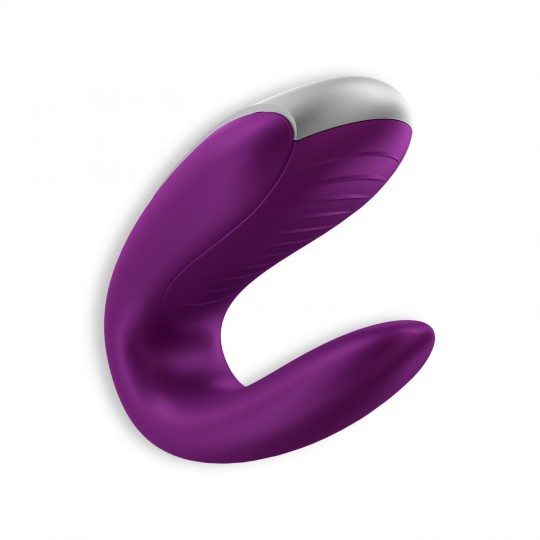 VIBRADOR DOUBLE FUN COM APP SATISFYER ROXO