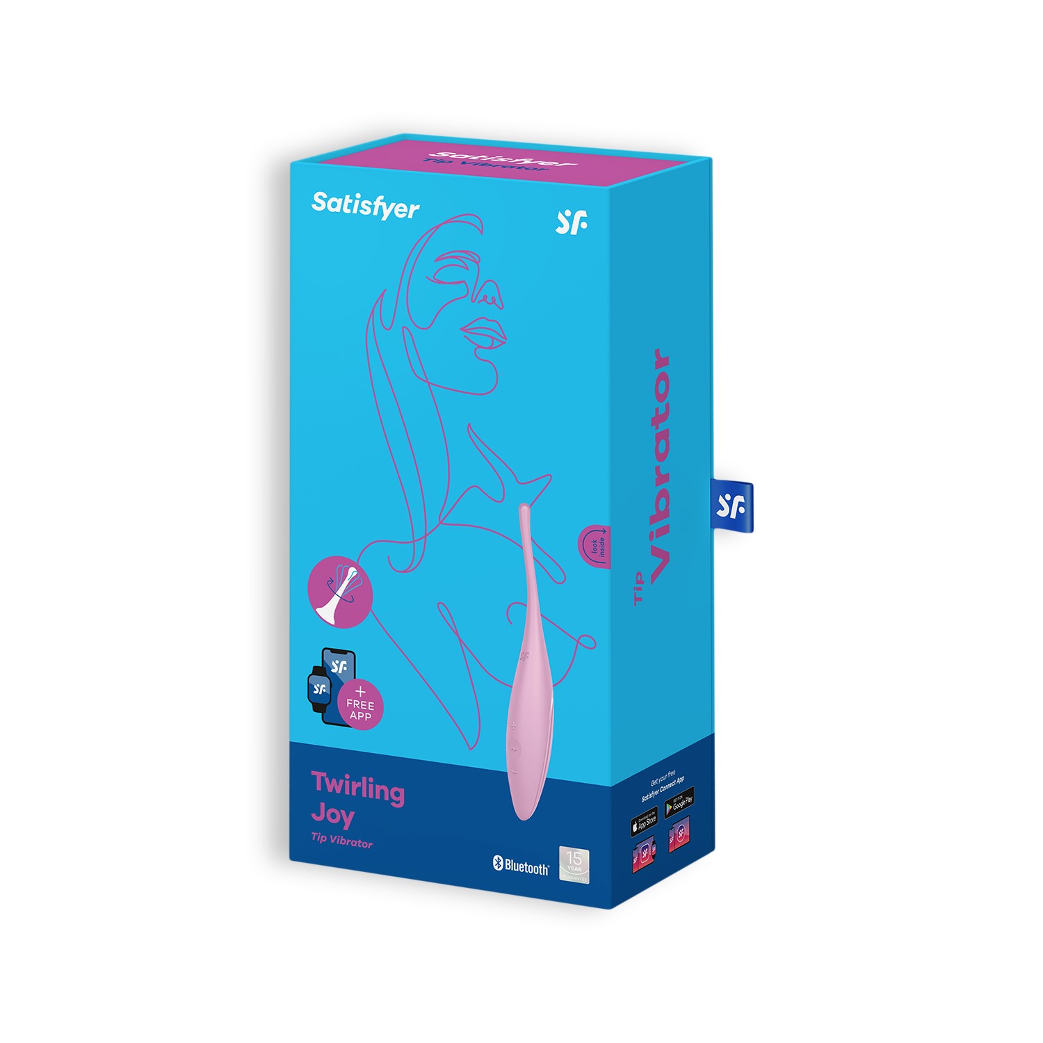 VIBRADOR TWIRLING JOY COM APP SATISFYER ROSA